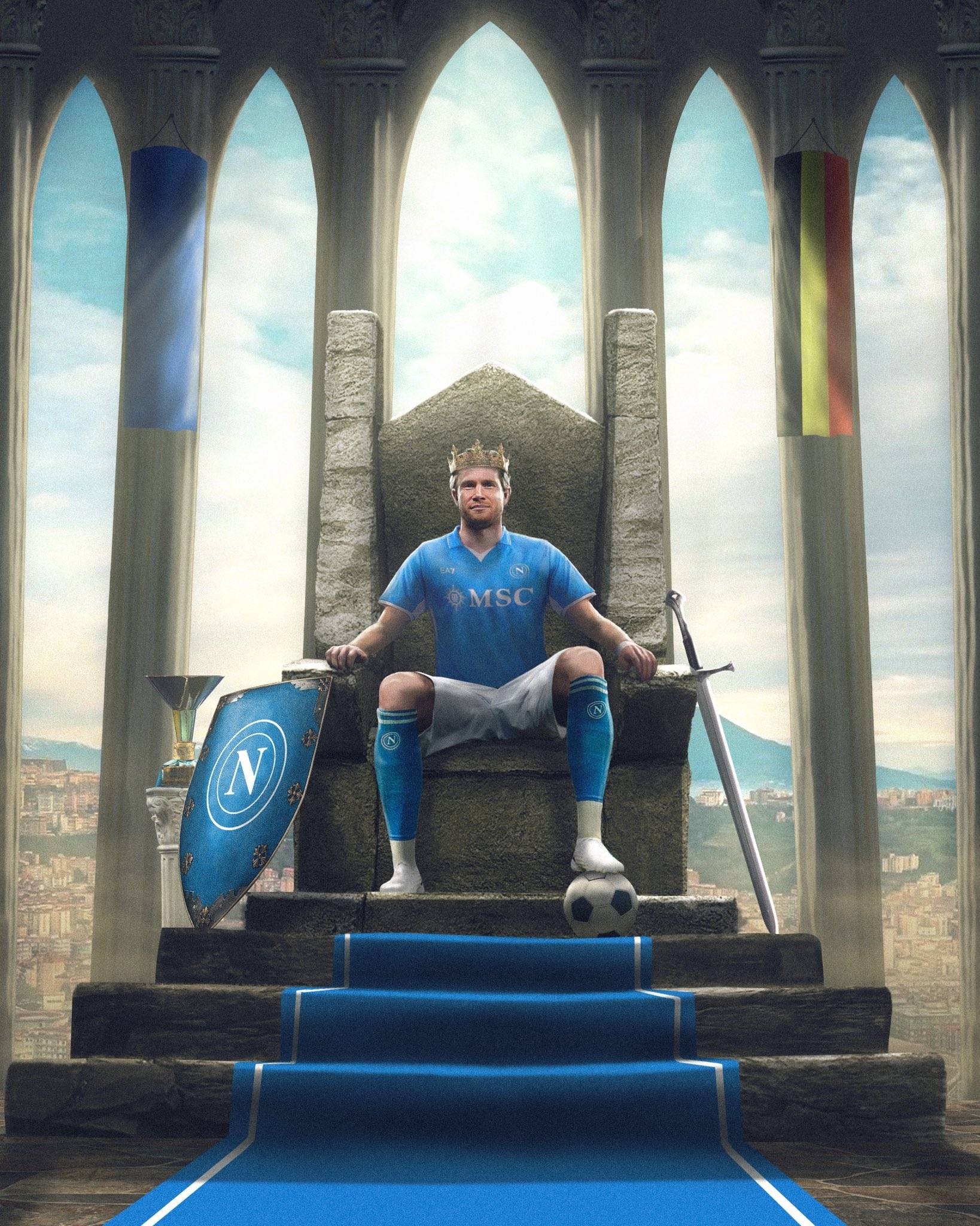 英超第一中场意甲养老那不勒斯官宣免签德布劳内21合同